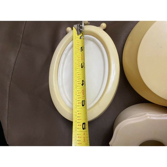 Butterscotch CELLULOID/BAKELITE VANITY DRESSER Clock Shaver Mirror Frame + More - Picture 8 of 12